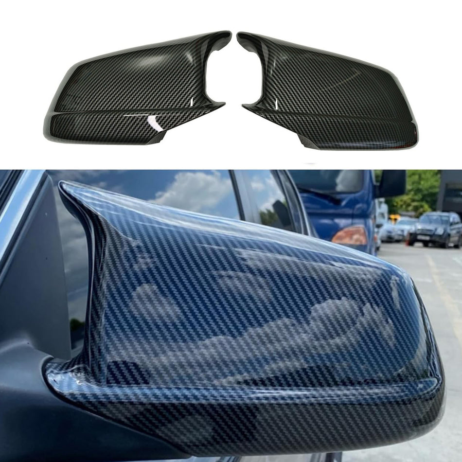 Side Door Rearview Mirror Caps Covers Replacement for BMW 2010-2013 F10 F11 F18 525i 530i 535i 550i  xDrive Pre-LCI Carbon Fiber Pattern