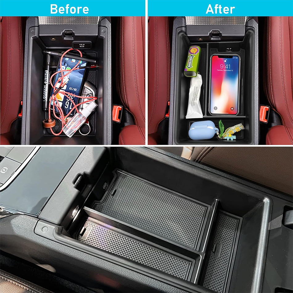 Compatible with BMW Center Console Organizer for 3 Series G20 (2019-2024), 4 Series G22/i4 G26 (2021-2024) - Console Storage Box for BMW 3/4 Series