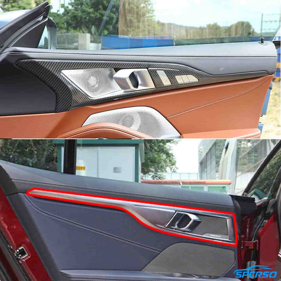 SPCRSO Real Carbon Fiber Interior Door Handle Trim for BMW 8 Series G16 & F93 (2019+)