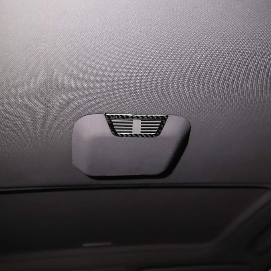 SPCRSO 2PCS Carbon Fiber Rear Roof Air Vent Trim Covers Compatible with BMW 3 Series E46 1998–2005 Interior Air Outlet Decoration Accessories