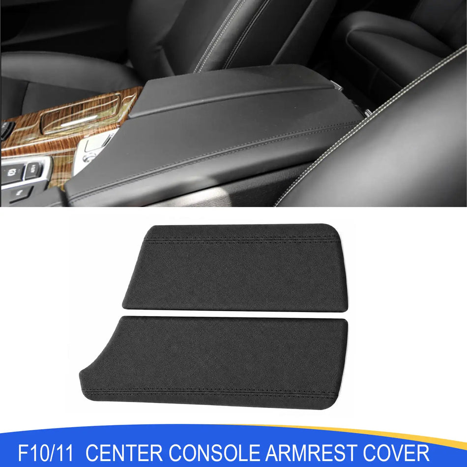 SPCRSO Center Console Armrest Lid Leather Trim Strip Cover for BMW 5 Series F10 F11 F18 2010–2017