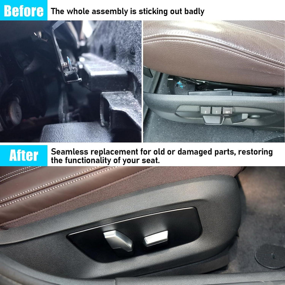 SPCRSO Front Seat Track Rail Cover Support Compatible with BMW 5 Series F07 F10 F11 G30 G31 / 6 Series G32 / 7 Series F01 F02 F03 G11 G12 / X5 F15 / X6 F16 F86 – Replacement for OE# 52107317458/59