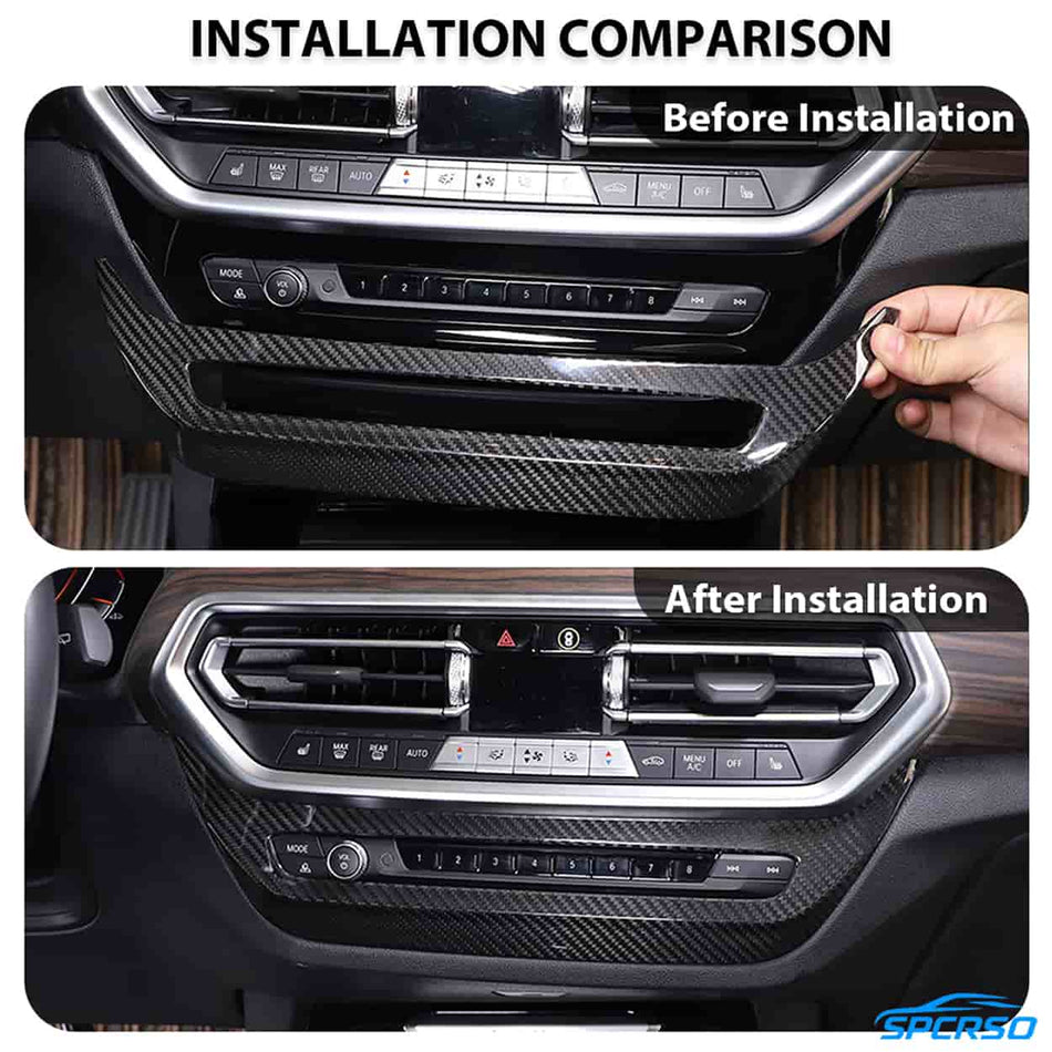SPCRSO Genuine Carbon Fiber Center Console Trim Panel for BMW X3 G01 2022+