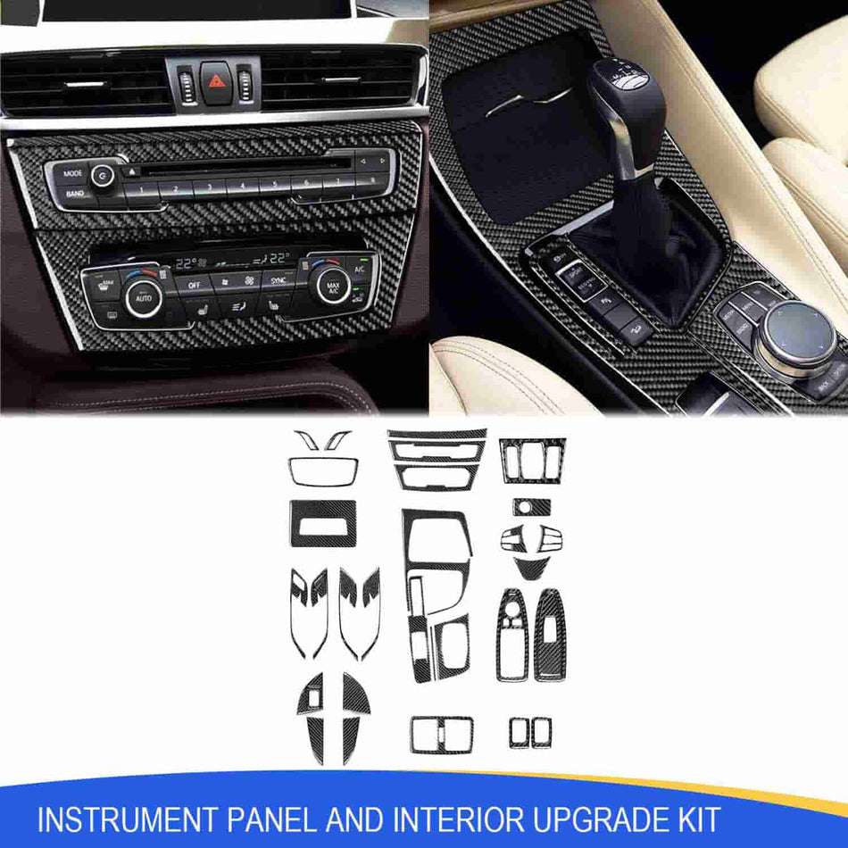 SPCRSO Real Carbon Fiber Interior Trim for BMW X1 F48 / X2 F39 2016-2021 – Dashboard & Interior Upgrade Kit