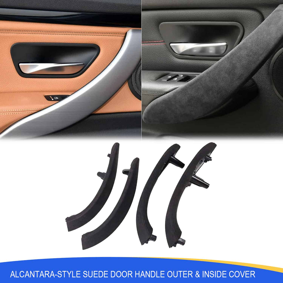 SPCRSO Alcantara-style suede Door Handle Outer & Inside Cover – Fits BMW F30 F80 F31 F32 (2012-2019)