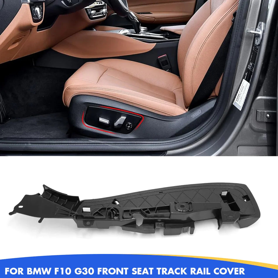 SPCRSO Front Seat Track Rail Cover Support Compatible with BMW 5 Series F07 F10 F11 G30 G31 / 6 Series G32 / 7 Series F01 F02 F03 G11 G12 / X5 F15 / X6 F16 F86 – Replacement for OE# 52107317458/59