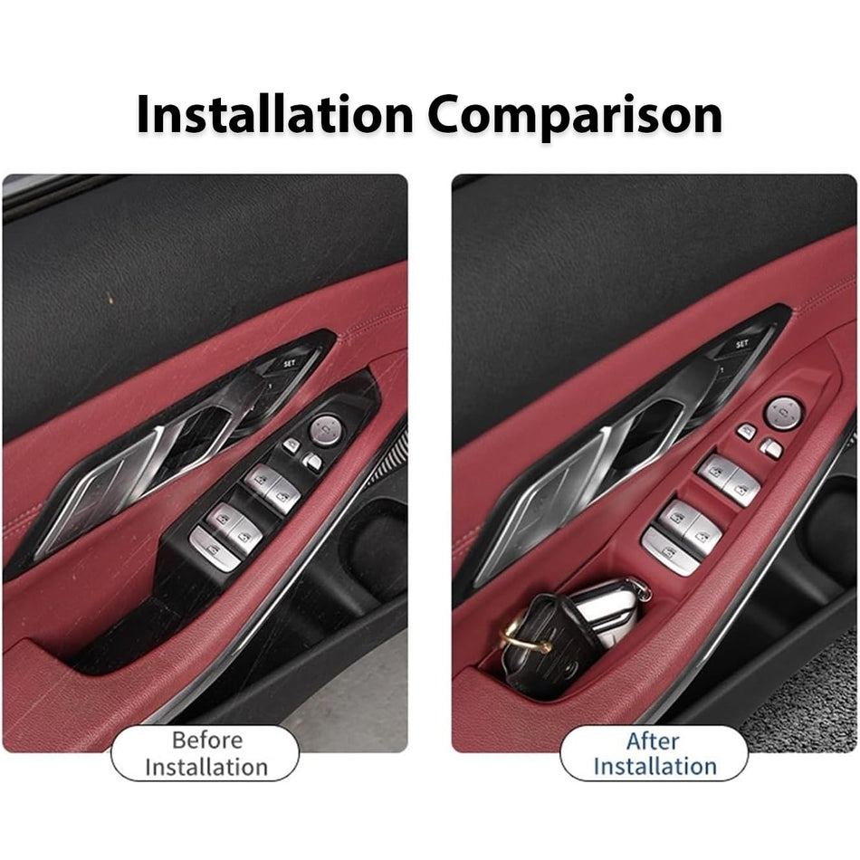 SPCRSO Door Handle Trim with Storage Box for BMW 3 Series G20 G21 (2020–2025) LHD – 2× Front Left & Right Covers