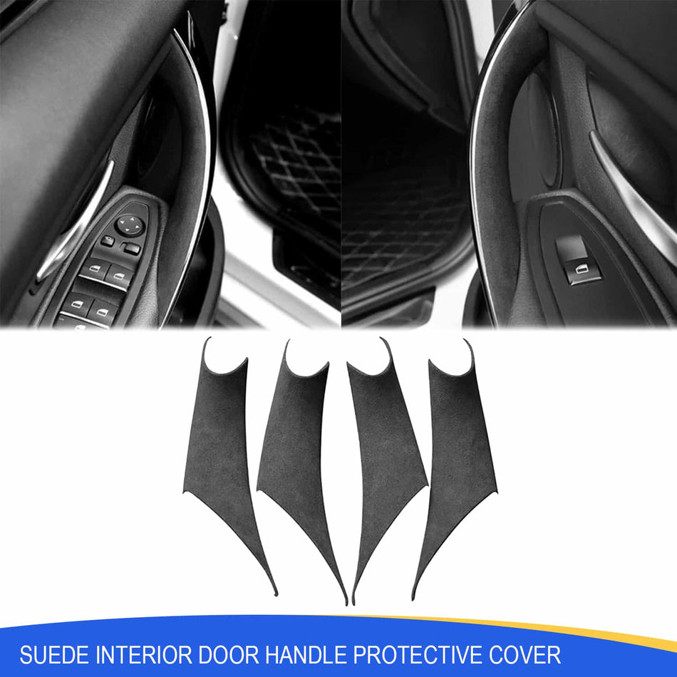 SPCRSO Suede Alcantara Interior Door Handle Cover Protect – BMW 3/4 Series F30-F36 2013-2018, 2/4 Pc Set