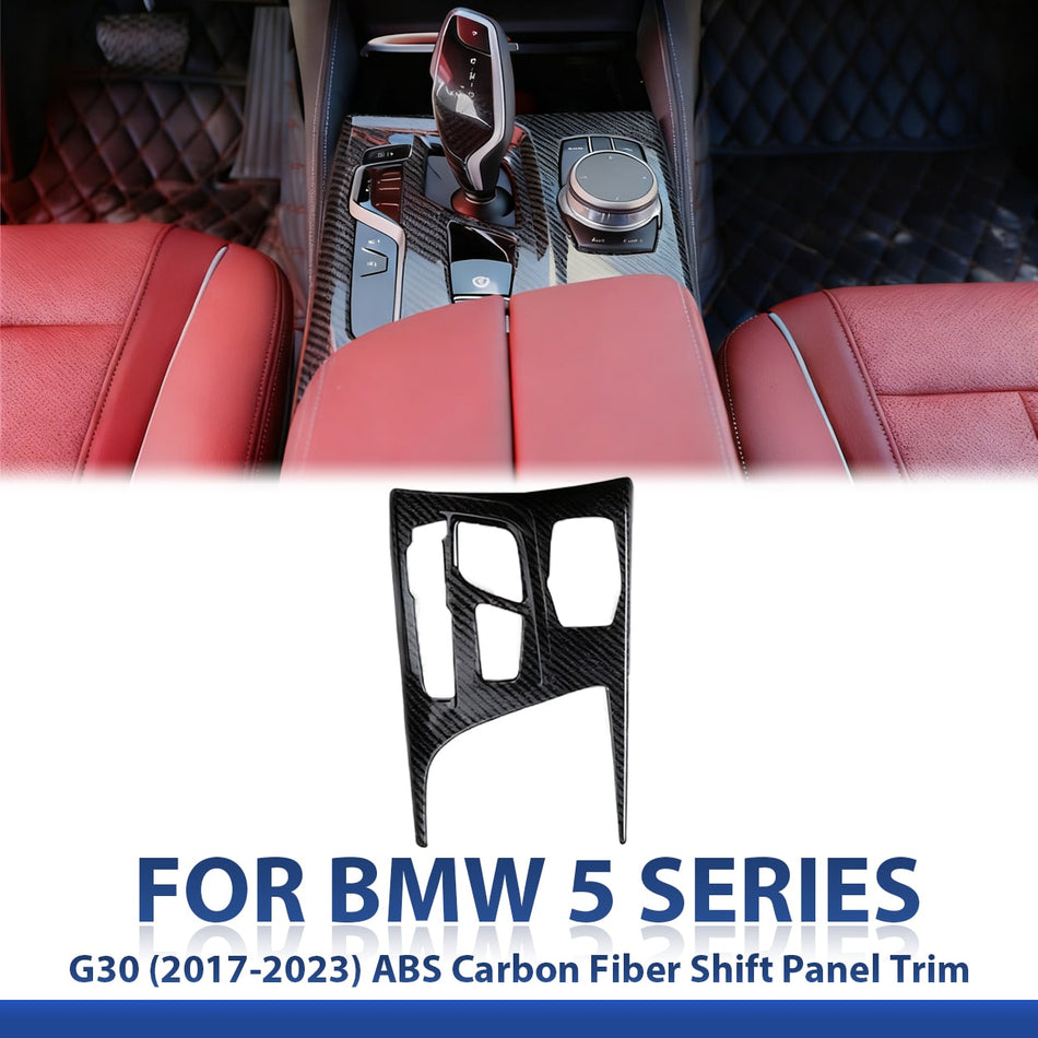 SPCRSO ABS Carbon Fiber Gear Shift Panel Trim for BMW 5 Series G30 G31 G38 2017–2023