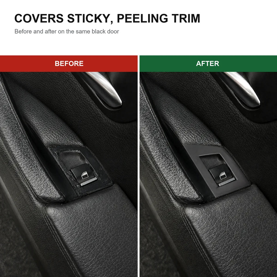 SPCRSO Door Window Switch Panel Cover for BMW 5 Series F10 F11 2011–2017