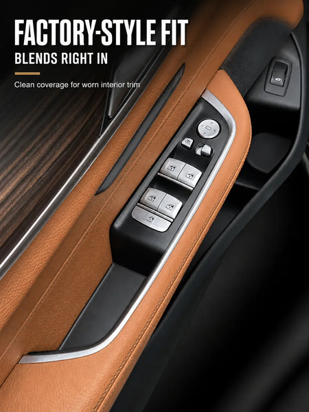 Black door pull handle cover installed on a BMW 6 Series Gran Turismo G32