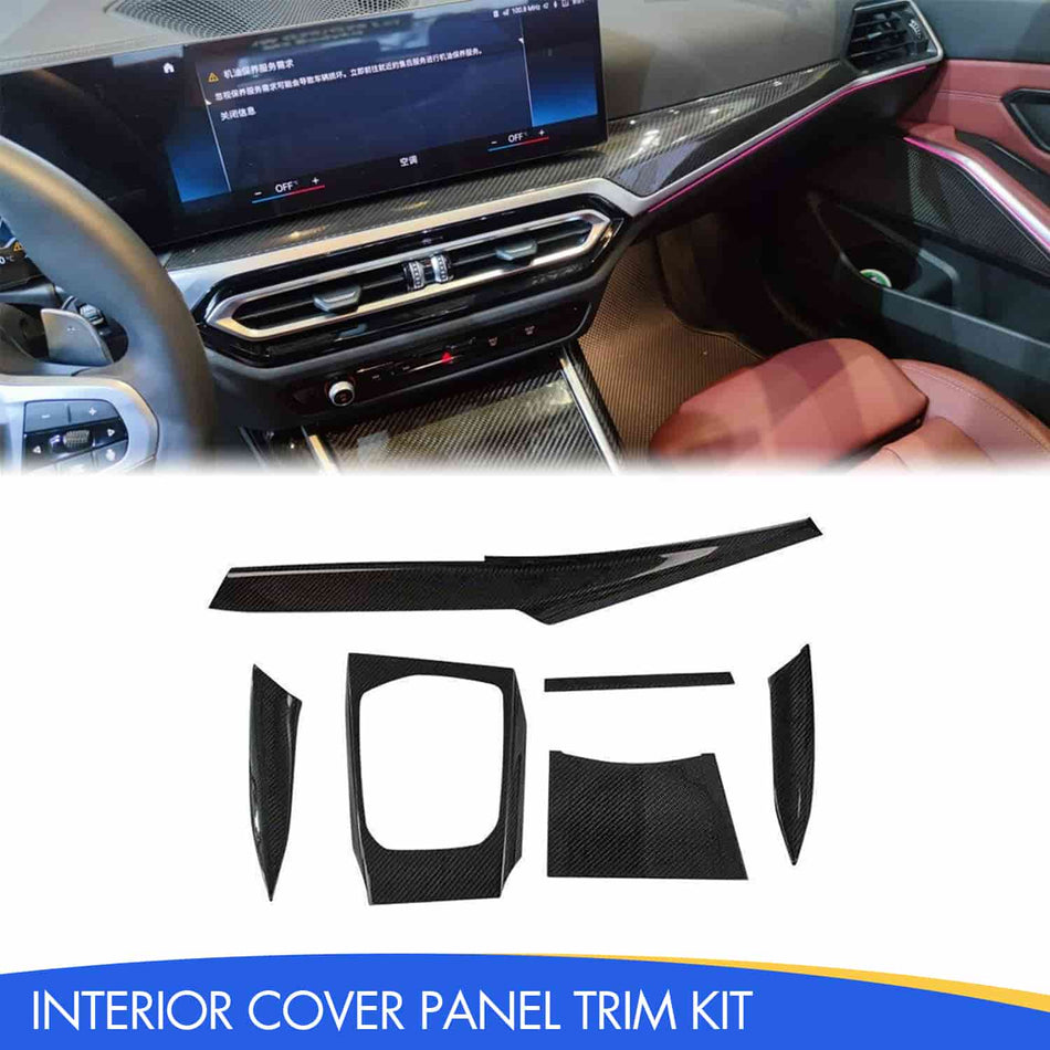 SPCRSO Dry Carbon Fiber Interior Cover Trim Set for BMW 3/4 Series G20 G22 G28 G80 G82 (2023 and Newer)