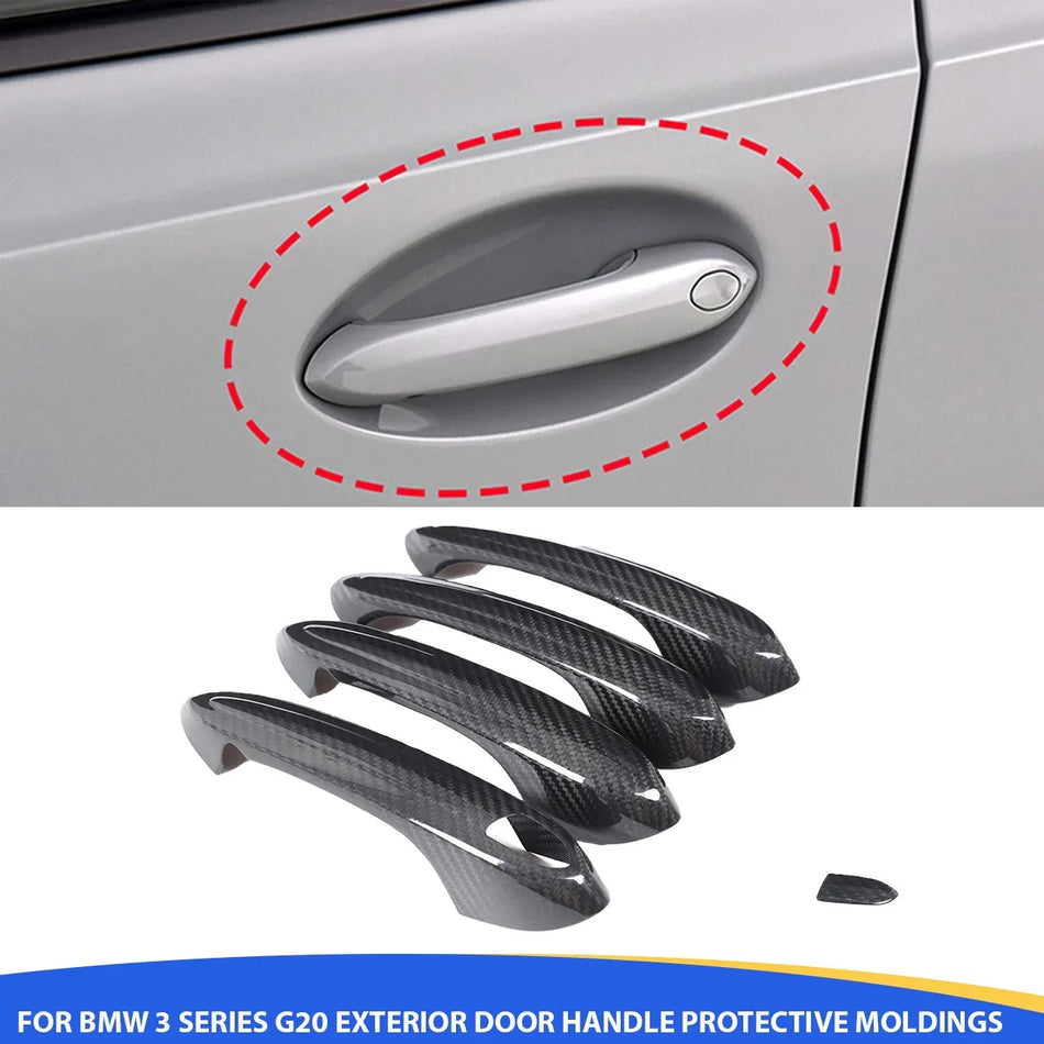 Carbon Fiber Exterior Door Handle Protector Trim for BMW G20 G30 X3 X4 X5 (2020-2025) | SPCRSO