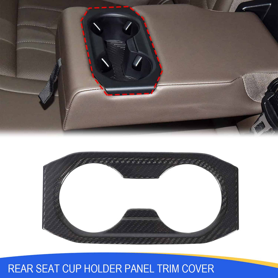 SPCRSO Real Carbon Fiber Rear Cup Holder Panel Trim Cover for BMW 5 Series G60 2024+