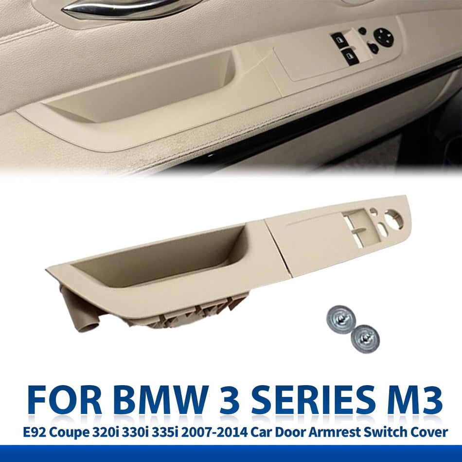 Driver Side Window Switch Panel & Door Pull Handle Kit for BMW 3 Series E92 Coupé (2007-2013) - 2-Piece Set, Fix Sticky Trim