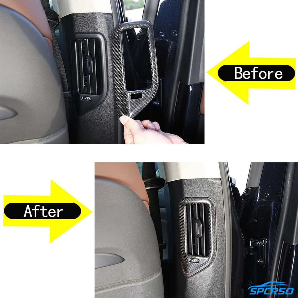 SPCRSO Carbon Fiber B-Pillar Rear Air Vent Cover Trim for BMW X5 X7 G05 G07 2019–2022
