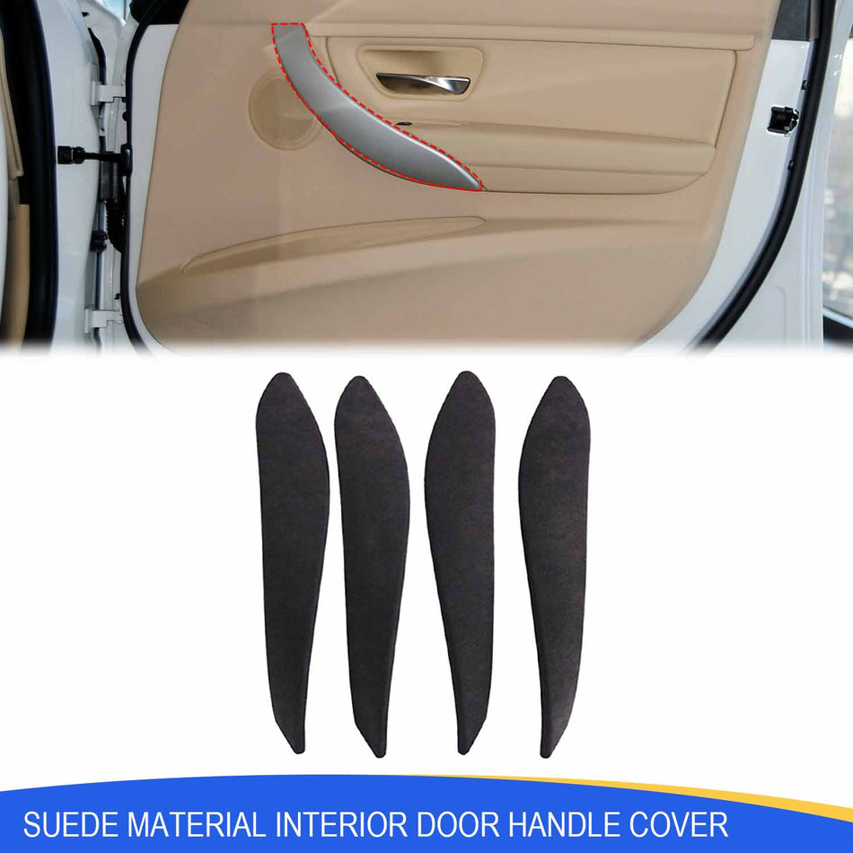 SPCRSO Interior Door Handle Covers – Suitable for BMW 3/4 Series F30-F36 and M3/M4 F80/F82/F83, available in genuine leather and Alcantara materials, compatible with left-hand drive and right-hand drive models.
