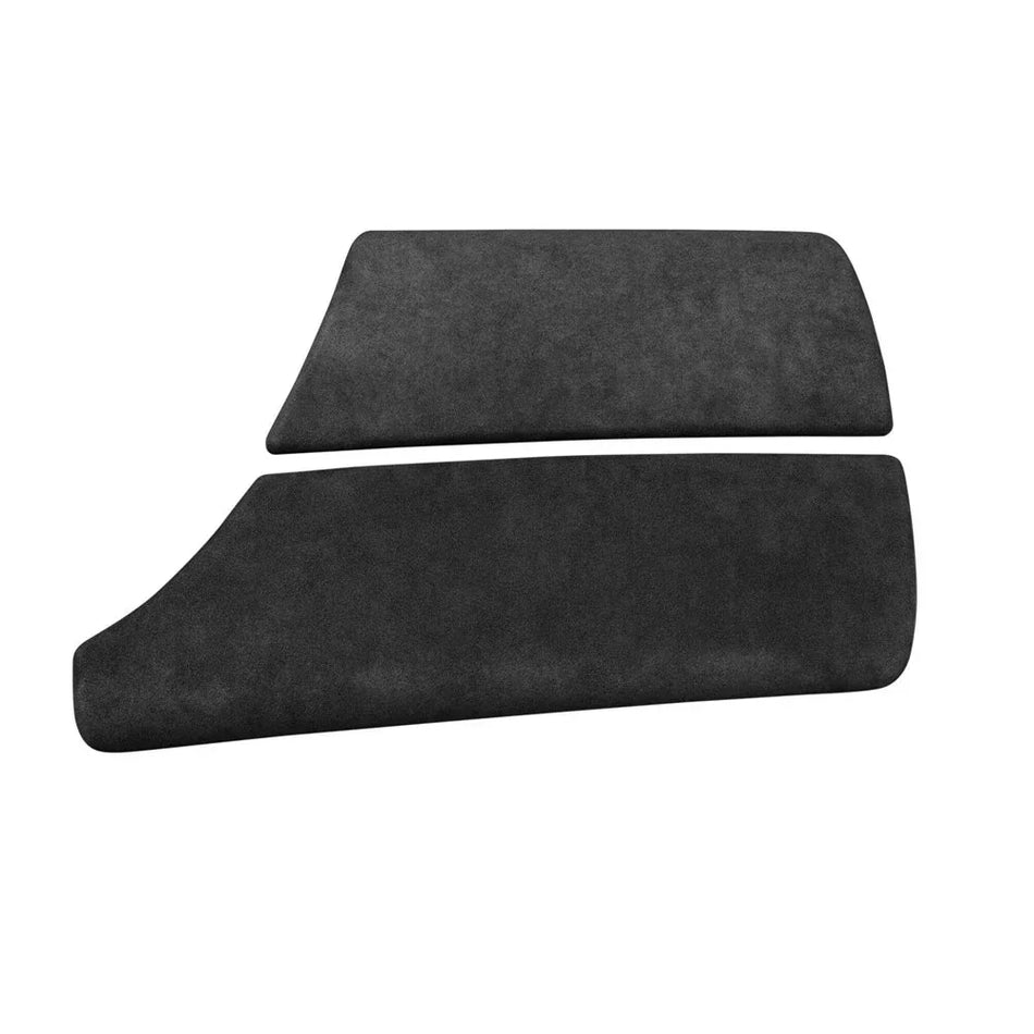 SPCRSO Suede Black & Gray Center Console Armrest Box Cover Compatible with BMW 5 Series F10 2011–2017 Interior Trim Accessories – 2PCS