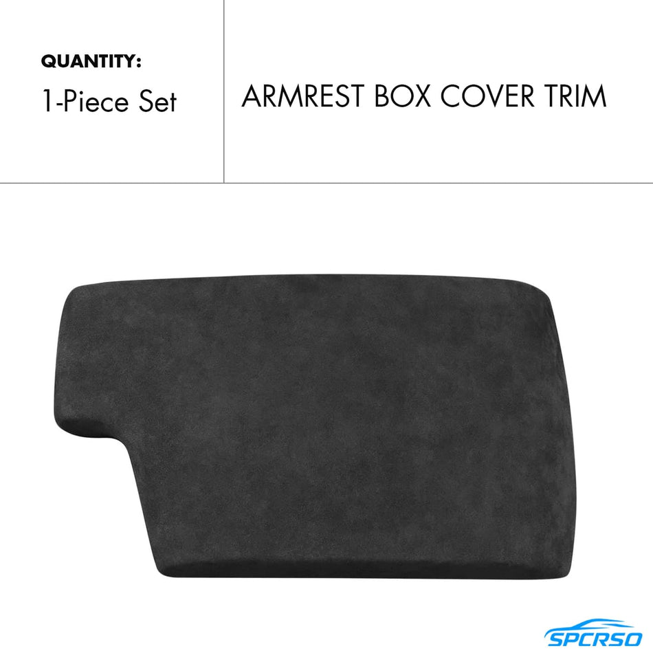 SPCRSO Alcantara-Style Central Armrest Box Cover Trim for BMW 3 Series E90 (2005–2012)