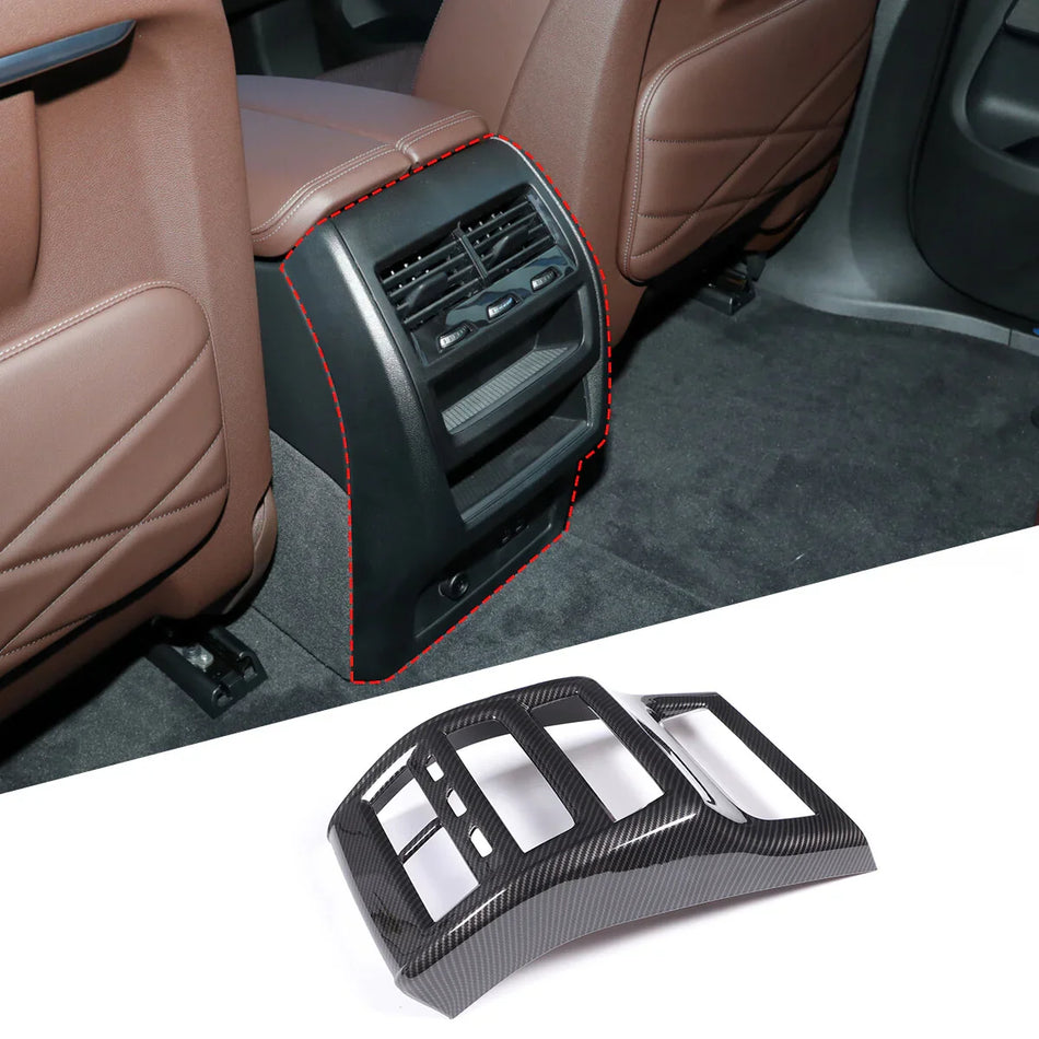 SPCRSO Carbon Fiber ABS Rear Air Outlet Kick Panel Trim for BMW X5 G05 (2022)